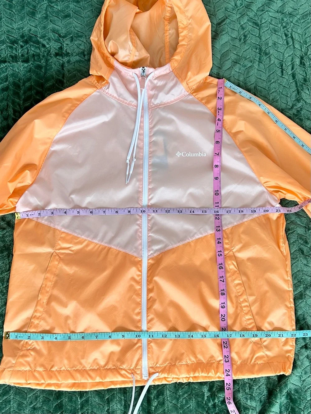 Columbia Flash Forward Orange Peach Lightweight Windbreaker